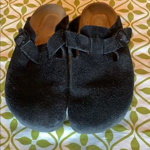 Birkenstock black suede loafers size 37